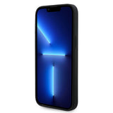 Apple iPhone 14 Pro Max Kılıf Guess Yazı ve Taşlı 4G Logolu Silikon Kapak Siyah