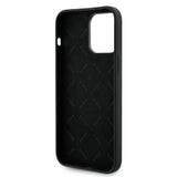 Apple iPhone 14 Pro Max Kılıf Guess Yazı ve Taşlı 4G Logolu Silikon Kapak Siyah
